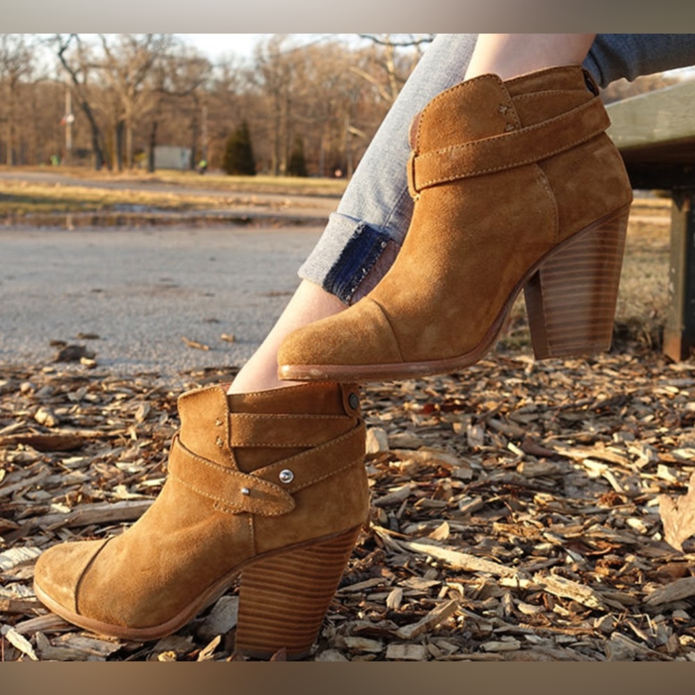 Rag & Bone ~Women's Harrow Camel Block Heel Suede… - image 3